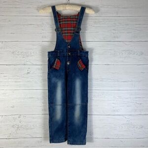 Rock'n Style girls denim bib overalls hooded size 6T